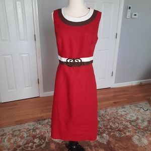 Liz Claiborne red linen dress